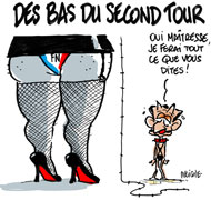 Entre-deux tours : un costume « Bleu Marine » pour Sarkozy