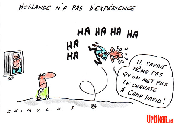 Camp David: Hollande seul en cravate