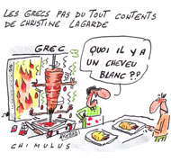 Les Grecs ne décolèrent pas contre Christine Lagarde