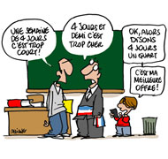 Semaine de 4,5 jours d'école, pour ou contre ?