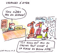 Bison Futé et les gros bouchons de ce chassé-croisé des vacances d'hiver.