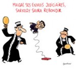 Sarkozy : le parquet de Bordeaux dément avoir envisagé le non-lieu - Dessin de Cambon
