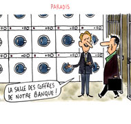 Paradis fiscaux : "des effets d'annonce" - Dessin de Cambon