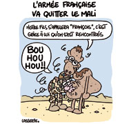 Mali : la France débute son retrait - Dessin de Lasserpe