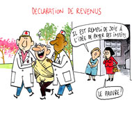 La déclaration d'impôt : c'est maintenant ! - Dessin de Cambon