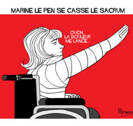 Marine Le Pen a touché le fond... de la piscine ! - Dessin de Pakman