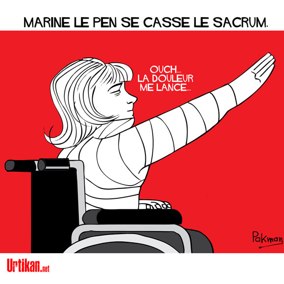 Marine Le Pen a touché le fond... de la piscine ! - Dessin de Pakman