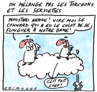 Georges Moustaki : un métèque au paradis - Dessin de Chimulus