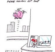 Mort de Pierre Mauroy : les politiques saluent "un homme de convictions" - Dessin de Chimulus