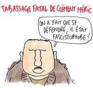 Mort de Clément Méric : premiers éléments après l'autopsie - Dessin de Cambon