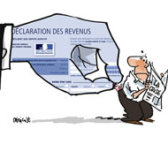 Dernier jour pour déclarer vos impôts si vous habitez Paris ou l'Île-de-France - Dessin de Deligne