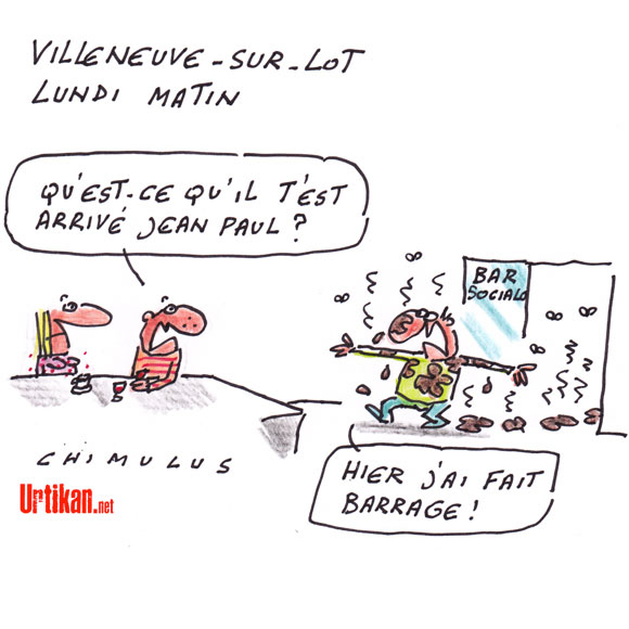 Villeneuve-sur-Lot : malgré sa défaite, le FN se frotte les mains - Dessin de Chimulus