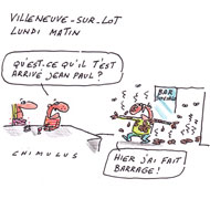Villeneuve-sur-Lot : malgré sa défaite, le FN se frotte les mains - Dessin de Chimulus