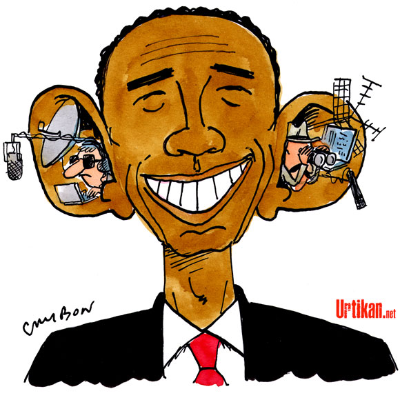 Espionnage : Obama promet des éclaircissements à l'UE - Dessin de Cambon