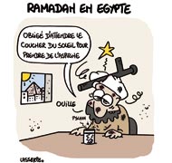 Egypte : ramadan sous tension - Dessin de Lasserpe