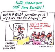 Kate Middleton: le bébé royal se fait attendre - Dessin de Chimulus