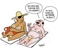 La Femen timbrée : la Marianne de la discorde - Dessin de Soulcié