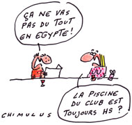 Égypte : les touristes appelés à la plus grande prudence - Dessin de Chimulus