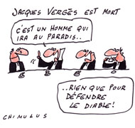 Jacques Vergès, la mort d'un avocat controversé - Dessin de Chimulus