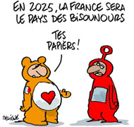 2025: Vision d'avenir pour le gouvernement Français - Dessin de Deligne