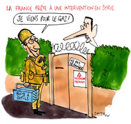 Syrie: Obama, Cameron et Hollande prêts à étudier la proposition russe - Dessin du Jour de Cambon