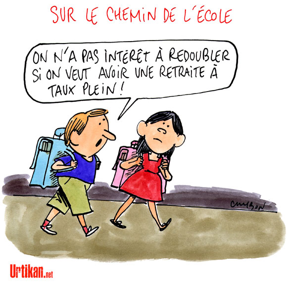 La retraite : un idéal pour les jeunes - Dessin du Jour de Cambon