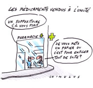 Vente de médicaments à l'unité : les pharmaciens perplexes - Dessin du Jour de Chimulus