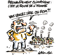 L’Homme responsable du réchauffement climatique selon le GIEC - Dessin du jour de Lacombe