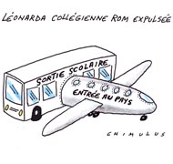 Expulsion d'une collégienne rom: Matignon annonce une enquête administrative - Dessin du Jour de Chimulus