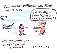 Léonarda de retour au pays - Dessin de Chimulus
