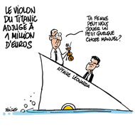 Affaire Leonarda : "Soyons fiers de ce que nous faisons", assure Manuel Valls - Dessin de Deligne