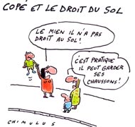 Droit du sol: La proposition de Copé concentre les critiques - Dessin de Chimulus