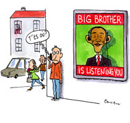 Big Brother is listening you - Dessin de Cambon