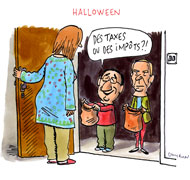 Le 31 octobre, c’est " Halloween " - Dessin de Cambon