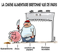 Retour au porc - Dessin de Deligne