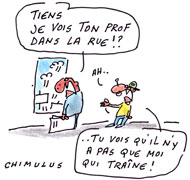 Manifestations contre la réforme rythmes scolaires - Dessin de Chimulus