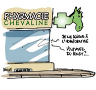 Un remède de cheval… dans nos assiettes ! - Dessin de Deligne