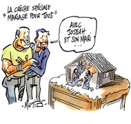 Les derniers préparatifs de Noël - Dessin de Mutio