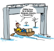 En Bretagne, les inondations jouent les prolongations - Dessin de Deligne