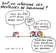 Face à Dieudonné, Valls veut casser une "mécanique de haine" - Dessin de Chimulus