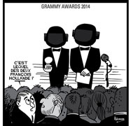 Grammy Awards : victoire historique pour le duo français Daft Punk - Dessin de Pakman