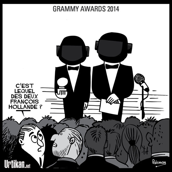 Grammy Awards : victoire historique pour le duo français Daft Punk - Dessin de Pakman