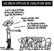 La peur irrationelle de l’égalité entre les sexes - Dessin de Deligne