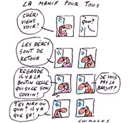 Manif pour tous et mélange des genres - Dessin de Chimulus