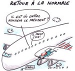 Hollande et Gattaz : retour en France - Dessin de Chimulus
