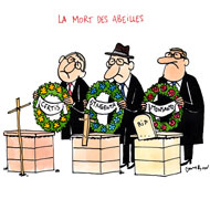 Le cri d'alarme des apiculteurs - Dessin de Cambon