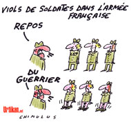 Enquête sur des violences sexuelles à l'armée - Dessin de Chimulus