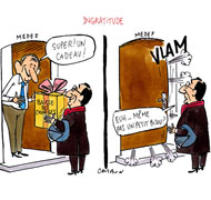 Pacte de responsabilité, quelle contrepartie ? - Dessin de Cambon