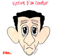 Nicolas Sarkozy sort de son silence - Dessin de Cambon