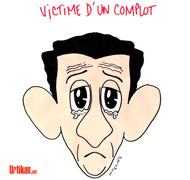 Nicolas Sarkozy sort de son silence - Dessin de Cambon